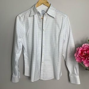 Brooks Brothers blue and white button down